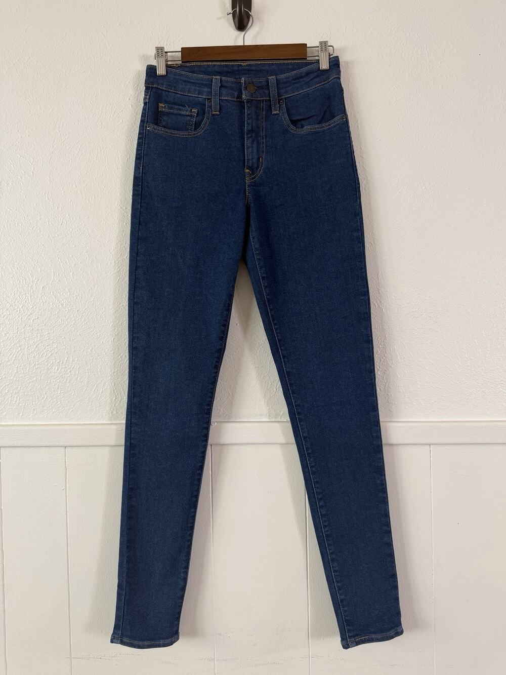 Levi’s Women’s Jeans W27 L32 Blue Slim Skinny Stretch Mid Rise Denim